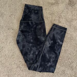 Black Tie-Dye Leggings